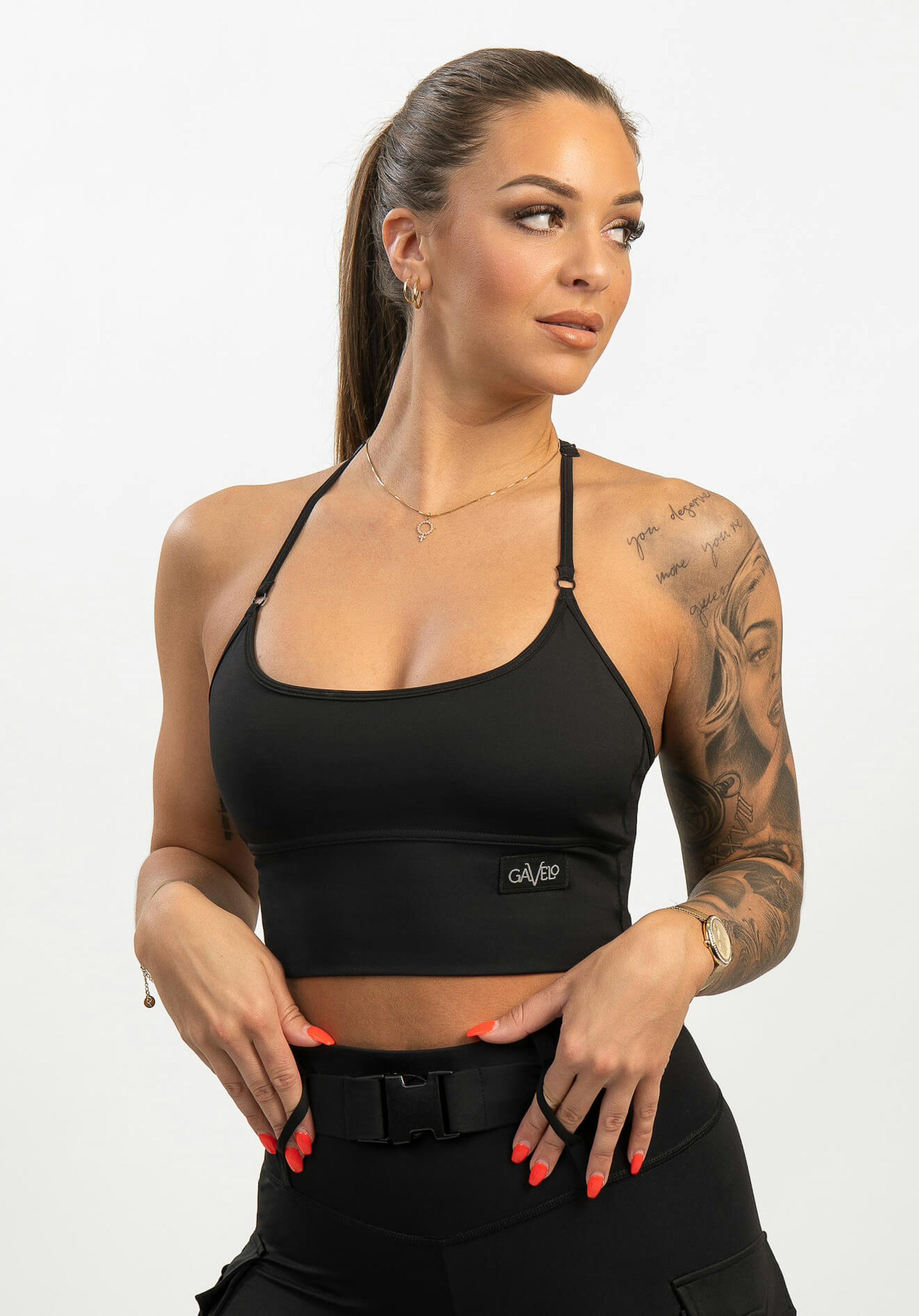 Gavelo Eclipse Black sports bra @