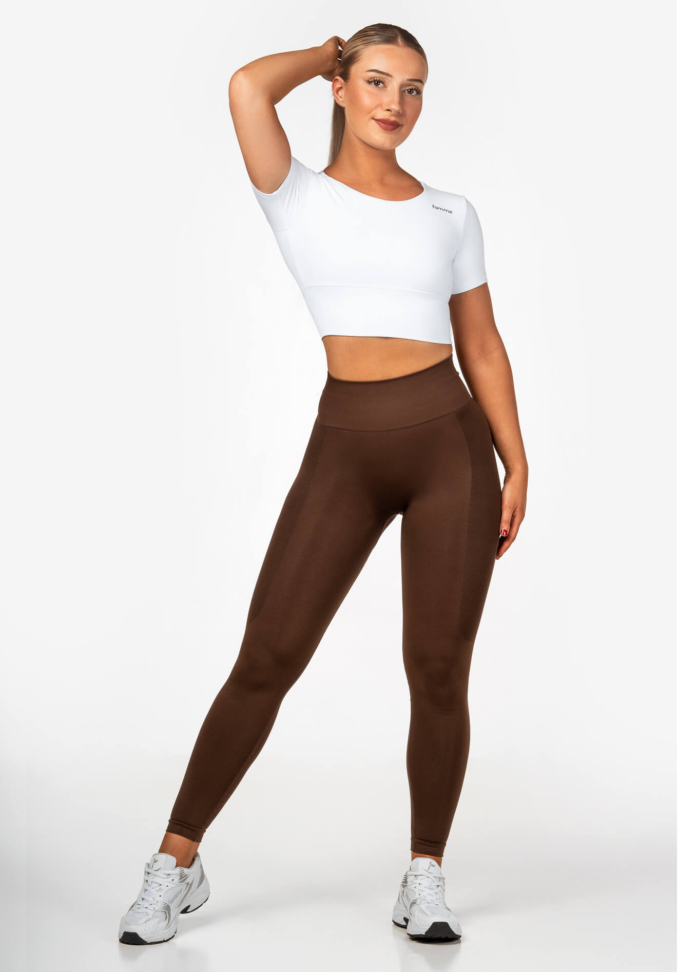 hummel TIF SEAMLESS HIGH WAIST TIGHTS - BITTER CHOCOLATE