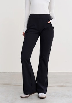 Tailored Flared Pants Black Petite