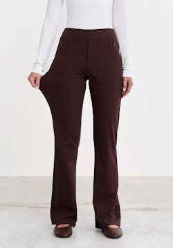 Tailored Flared Pants Brown Petite