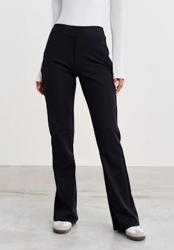 Tailored Flared Pants Black Regular