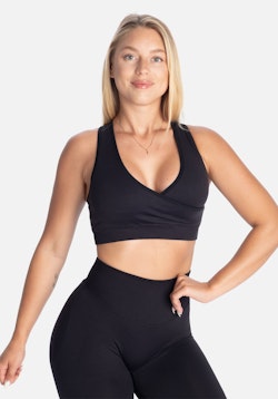 Wrap Seamless Bra Black