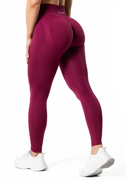 Hybrid Seamless Scrunch Tights Red Plum