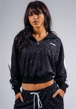 Primal Relaxed Half Zip Sweater Black