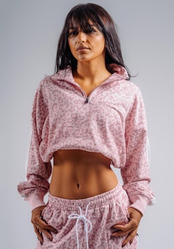 Primal Relaxed Half Zip Sweater Pink