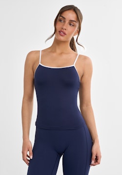 Softy Contrastline Top Dark Blue