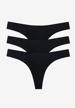 Like Nothing Thong 3-Pack Black