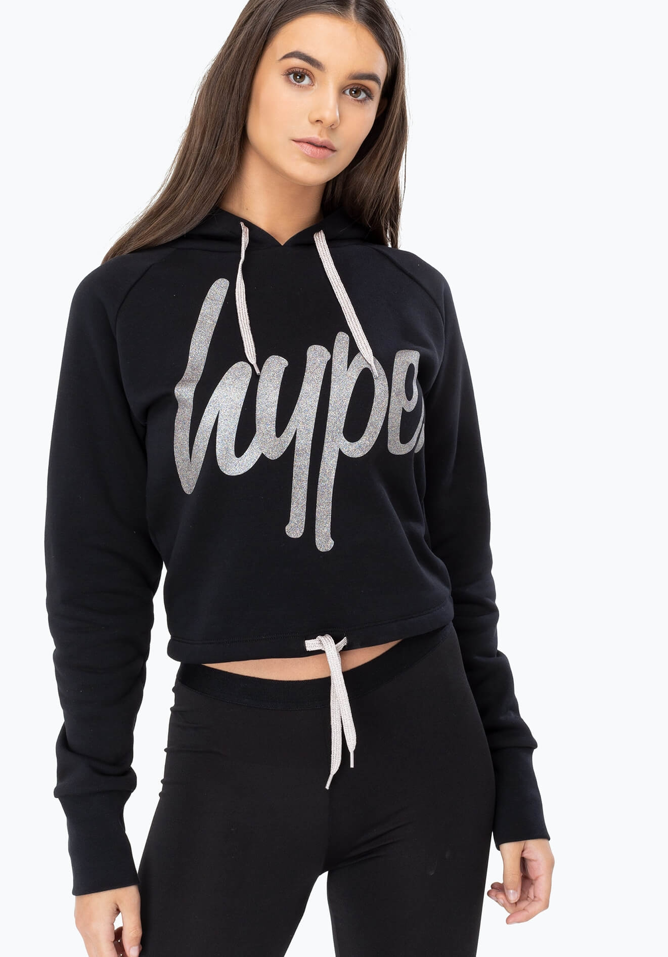 HYPE Pullover Hoodie Glitter Script HYPE Pullover Hoodie Glitter Script